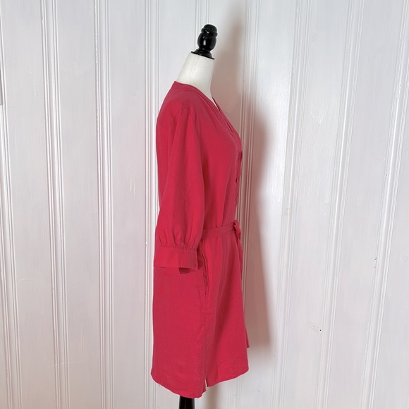 NWOT Vibrant fuchsia pink BRAX linen dress - Picture 2 of 8